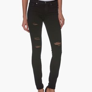 Paige black distressed denim